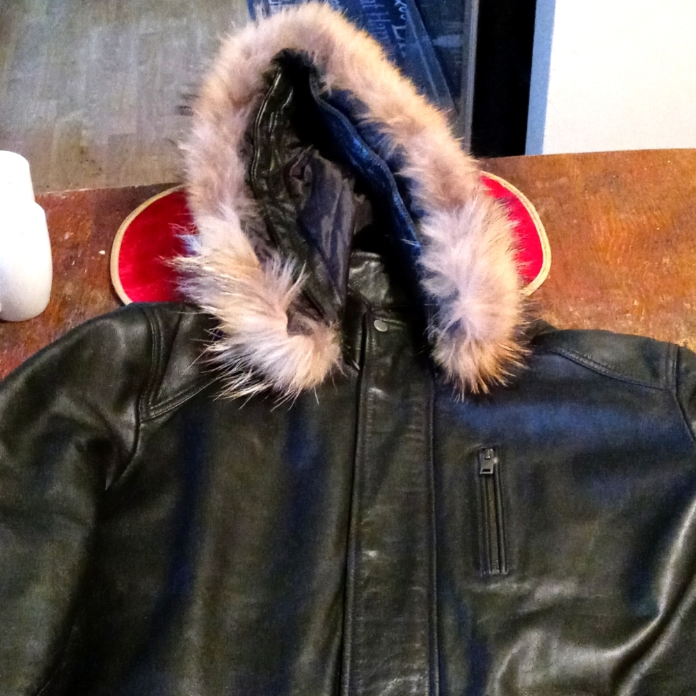 Males Coat Wilsons Leather XXL Color Black
